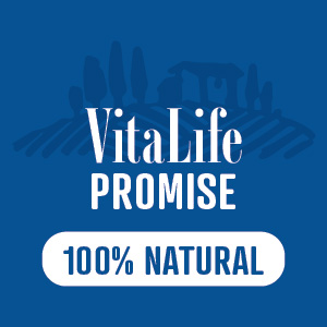 VitaLife Promise symbol in blue