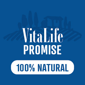 VitaLife Promise symbol in blue